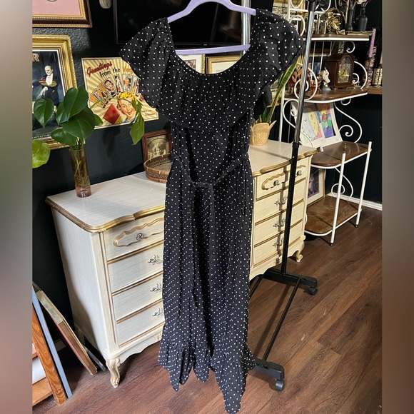 Marysia Resort Maxi Dress Off Shoulder Swiss Polka Dot - Picture 1 of 11